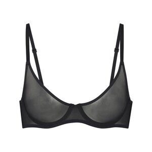 BNWT SKIMS ULTRA FINE MESH SCOOP BRA - ONYX - 34D